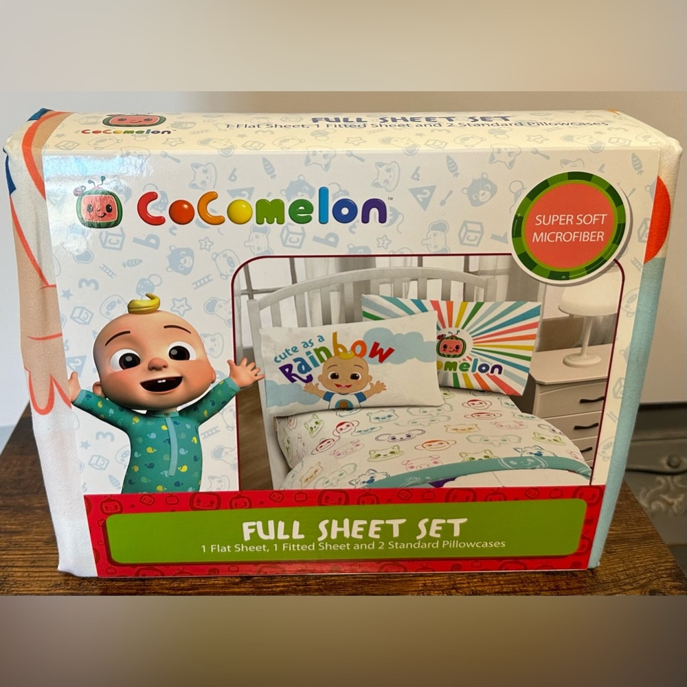 Cocomelon Kids Full Sheet Set NWT